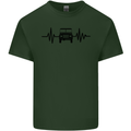 4X4 Heart Beat Pulse Off Road Roading Mens Cotton T-Shirt Tee Top Forest Green