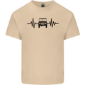 4X4 Heart Beat Pulse Off Road Roading Mens Cotton T-Shirt Tee Top Sand