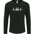 4X4 Heart Beat Pulse Off Road Roading Mens Long Sleeve T-Shirt Black