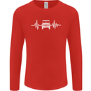 4X4 Heart Beat Pulse Off Road Roading Mens Long Sleeve T-Shirt Red