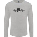 4X4 Heart Beat Pulse Off Road Roading Mens Long Sleeve T-Shirt Sports Grey