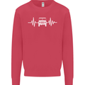 4X4 Heart Beat Pulse Off Road Roading Mens Sweatshirt Jumper Heliconia