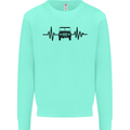 4X4 Heart Beat Pulse Off Road Roading Mens Sweatshirt Jumper Peppermint