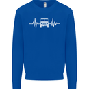4X4 Heart Beat Pulse Off Road Roading Mens Sweatshirt Jumper Royal Blue