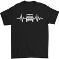 4X4 Heart Beat Pulse Off Road Roading Mens T-Shirt Cotton Gildan Black