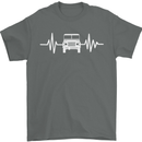 4X4 Heart Beat Pulse Off Road Roading Mens T-Shirt Cotton Gildan Charcoal
