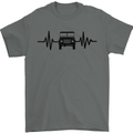 4X4 Heart Beat Pulse Off Road Roading Mens T-Shirt Cotton Gildan Charcoal