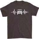4X4 Heart Beat Pulse Off Road Roading Mens T-Shirt Cotton Gildan Dark Chocolate