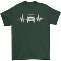 4X4 Heart Beat Pulse Off Road Roading Mens T-Shirt Cotton Gildan Forest Green