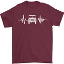 4X4 Heart Beat Pulse Off Road Roading Mens T-Shirt Cotton Gildan Maroon