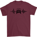 4X4 Heart Beat Pulse Off Road Roading Mens T-Shirt Cotton Gildan Maroon