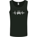 4X4 Heart Beat Pulse Off Road Roading Mens Vest Tank Top Black