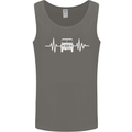 4X4 Heart Beat Pulse Off Road Roading Mens Vest Tank Top Charcoal