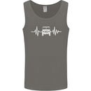 4X4 Heart Beat Pulse Off Road Roading Mens Vest Tank Top Charcoal