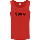 4X4 Heart Beat Pulse Off Road Roading Mens Vest Tank Top Red