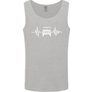 4X4 Heart Beat Pulse Off Road Roading Mens Vest Tank Top Sports Grey