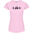 4X4 Heart Beat Pulse Off Road Roading Womens Petite Cut T-Shirt Light Pink