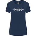 4X4 Heart Beat Pulse Off Road Roading Womens Wider Cut T-Shirt Navy Blue