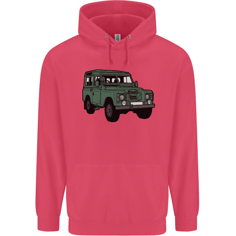 4X4 Off Road Roading 4 Wheel Drive Childrens Kids Hoodie Heliconia