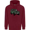 4X4 Off Road Roading 4 Wheel Drive Childrens Kids Hoodie Maroon