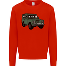 4X4 Off Road Roading 4 Wheel Drive Kids Sweatshirt Jumper Bright Red