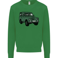 4X4 Off Road Roading 4 Wheel Drive Kids Sweatshirt Jumper Irish Green