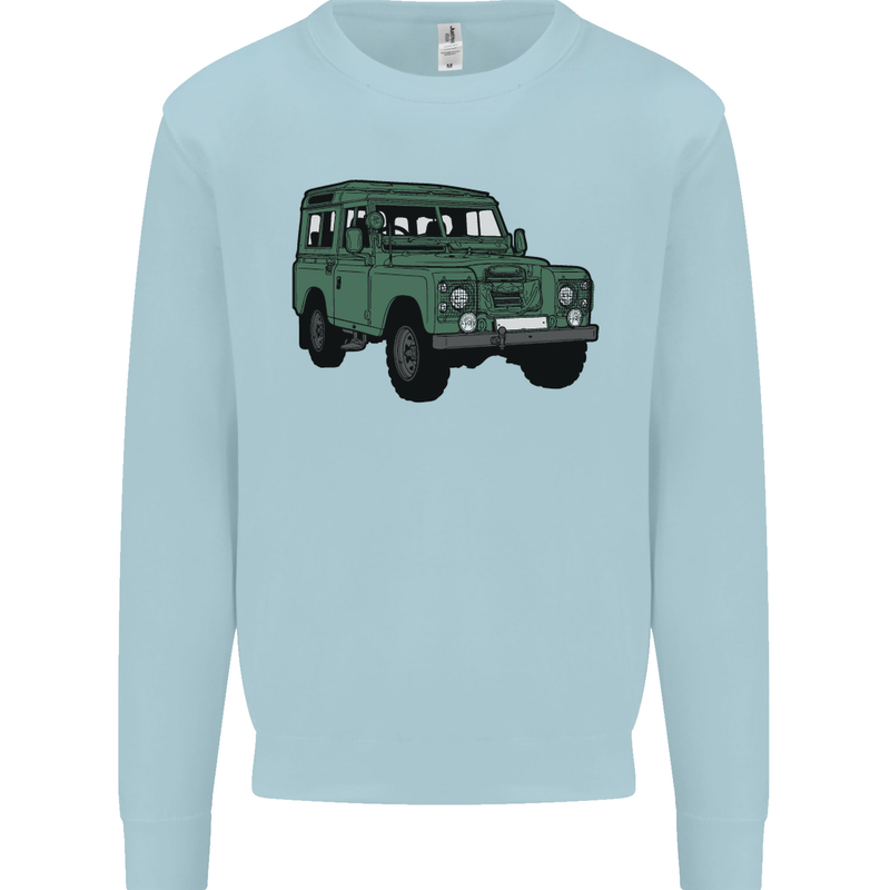 4X4 Off Road Roading 4 Wheel Drive Kids Sweatshirt Jumper Light Blue