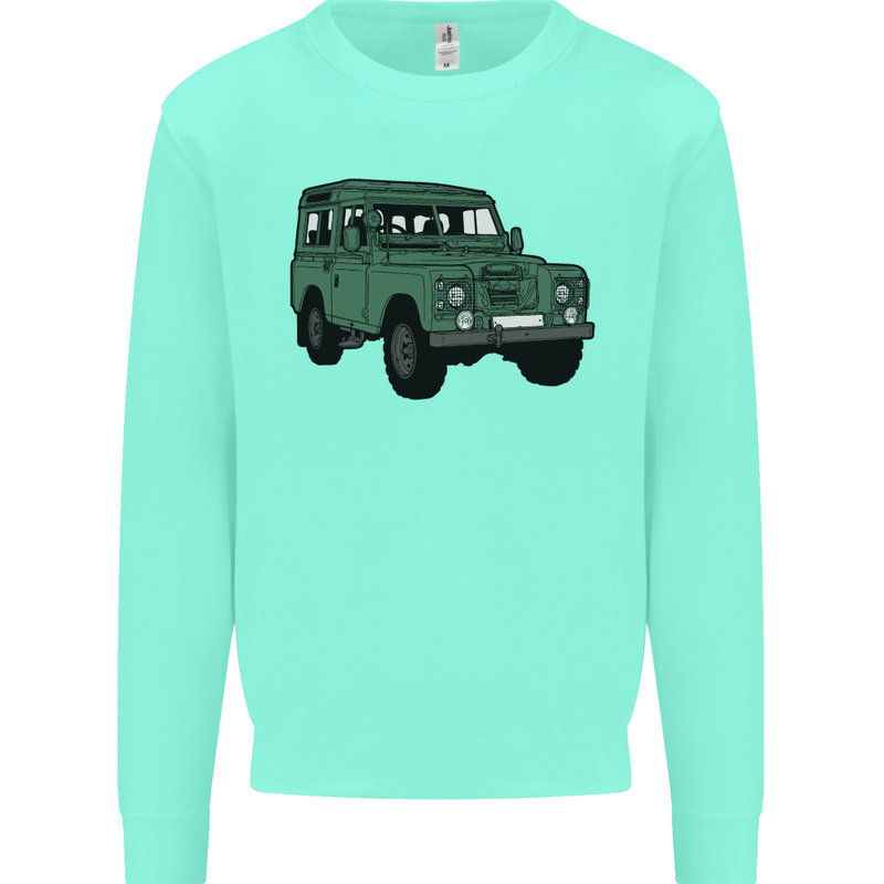 4X4 Off Road Roading 4 Wheel Drive Kids Sweatshirt Jumper Peppermint