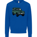 4X4 Off Road Roading 4 Wheel Drive Kids Sweatshirt Jumper Royal Blue