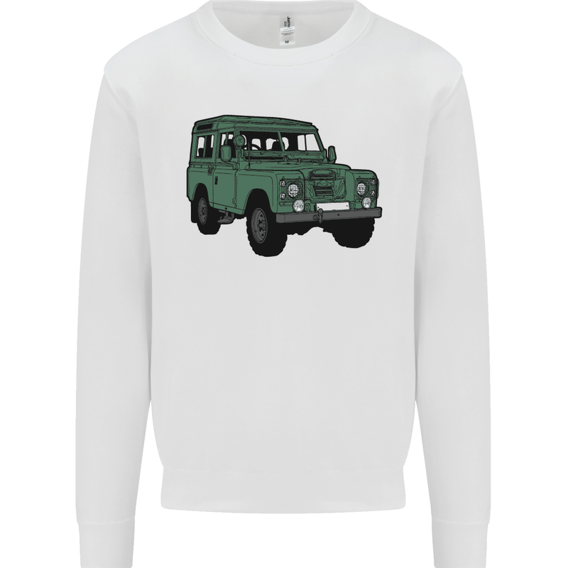 4X4 Off Road Roading 4 Wheel Drive Kids Sweatshirt Jumper White