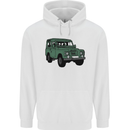 4X4 Off Road Roading 4 Wheel Drive Mens 80% Cotton Hoodie White