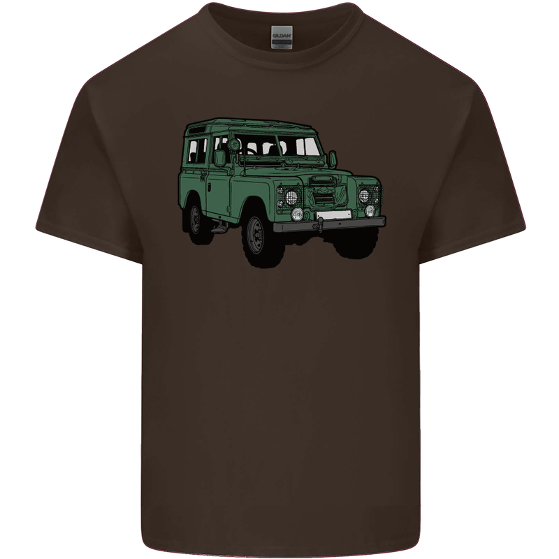 4X4 Off Road Roading 4 Wheel Drive Mens Cotton T-Shirt Tee Top Dark Chocolate