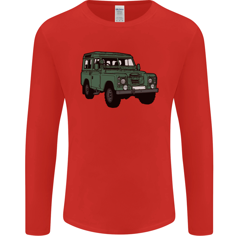 4X4 Off Road Roading 4 Wheel Drive Mens Long Sleeve T-Shirt Red