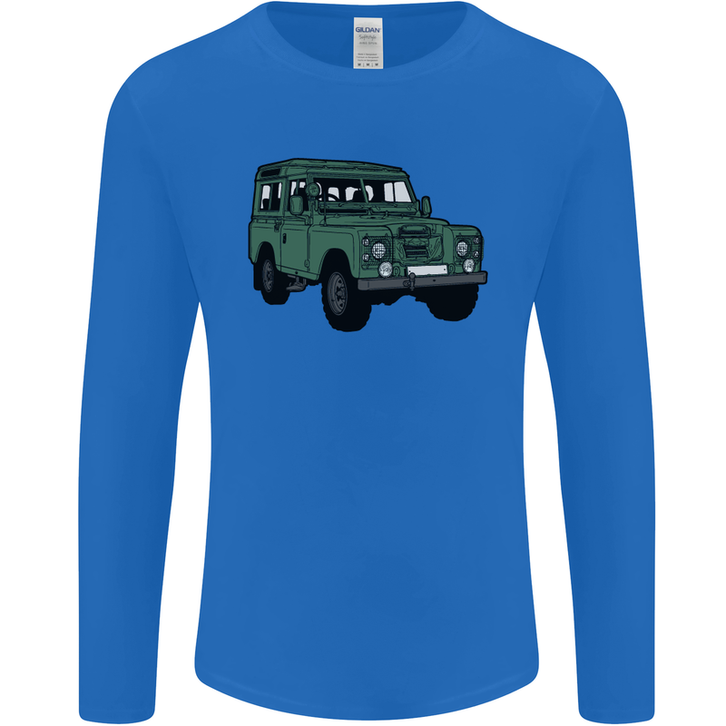 4X4 Off Road Roading 4 Wheel Drive Mens Long Sleeve T-Shirt Royal Blue