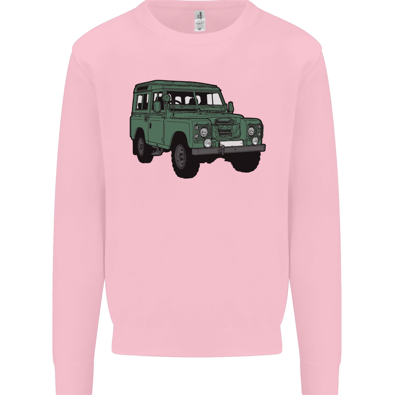 4X4 Off Road Roading 4 Wheel Drive Mens Sweatshirt Jumper Light Pink