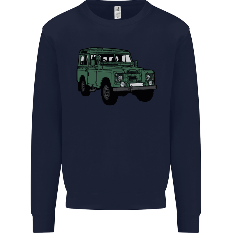 4X4 Off Road Roading 4 Wheel Drive Mens Sweatshirt Jumper Navy Blue