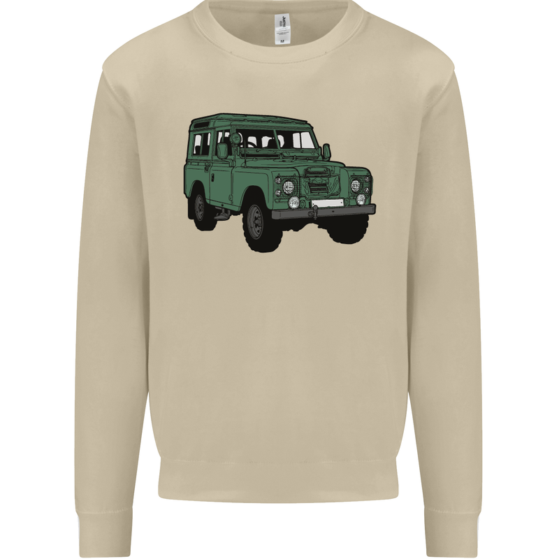 4X4 Off Road Roading 4 Wheel Drive Mens Sweatshirt Jumper Sand