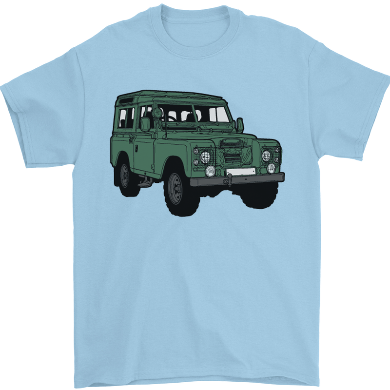 4X4 Off Road Roading 4 Wheel Drive Mens T-Shirt Cotton Gildan Light Blue