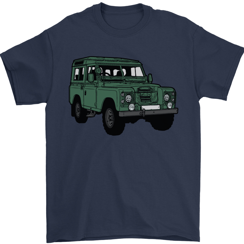 4X4 Off Road Roading 4 Wheel Drive Mens T-Shirt Cotton Gildan Navy Blue