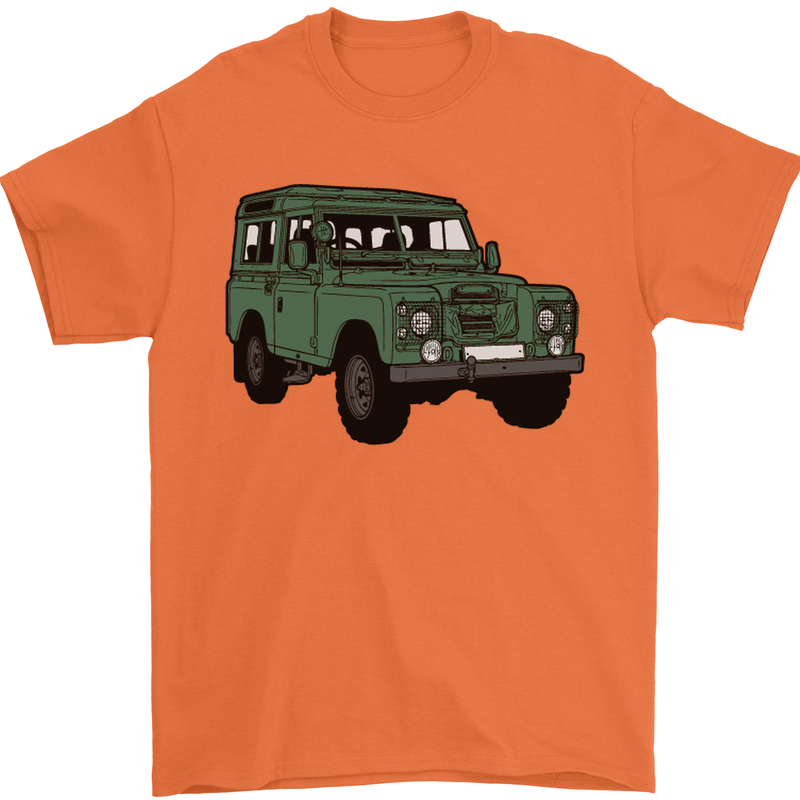 4X4 Off Road Roading 4 Wheel Drive Mens T-Shirt Cotton Gildan Orange