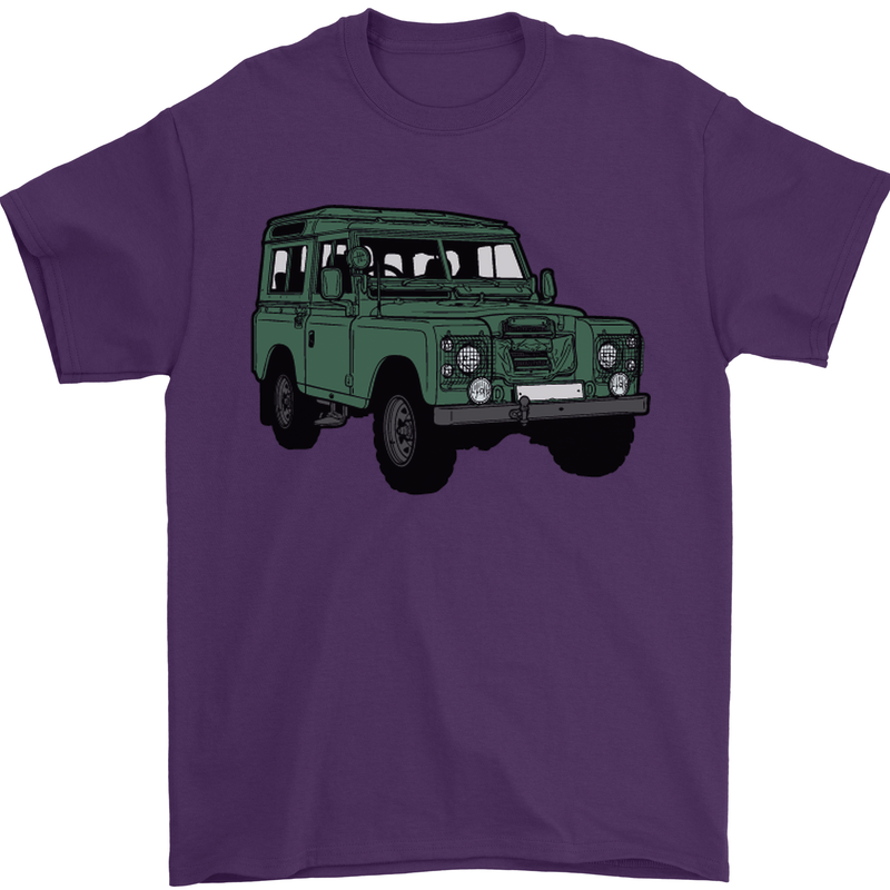 4X4 Off Road Roading 4 Wheel Drive Mens T-Shirt Cotton Gildan Purple