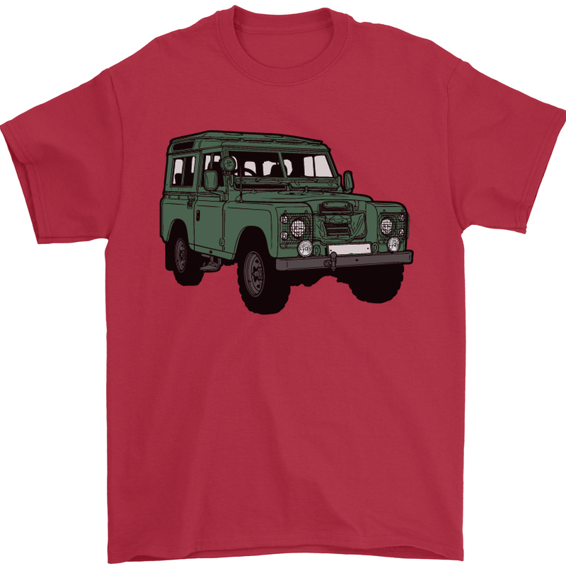 4X4 Off Road Roading 4 Wheel Drive Mens T-Shirt Cotton Gildan Red