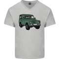 4X4 Off Road Roading 4 Wheel Drive Mens V-Neck Cotton T-Shirt Sports Grey