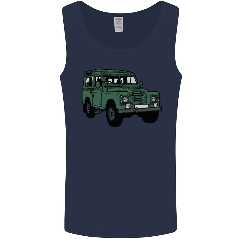 4X4 Off Road Roading 4 Wheel Drive Mens Vest Tank Top Navy Blue