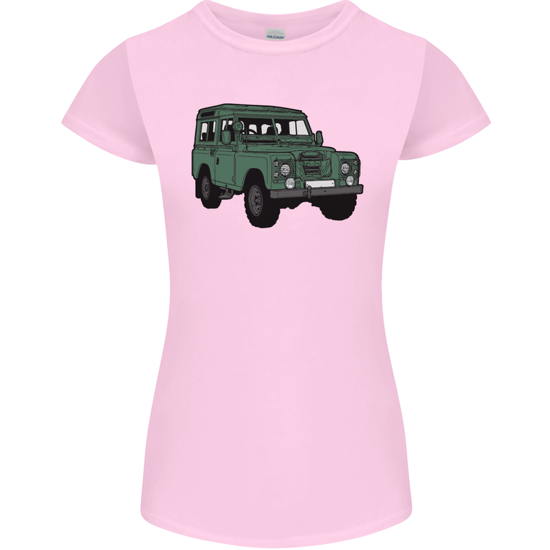 4X4 Off Road Roading 4 Wheel Drive Womens Petite Cut T-Shirt Light Pink
