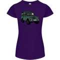 4X4 Off Road Roading 4 Wheel Drive Womens Petite Cut T-Shirt Purple