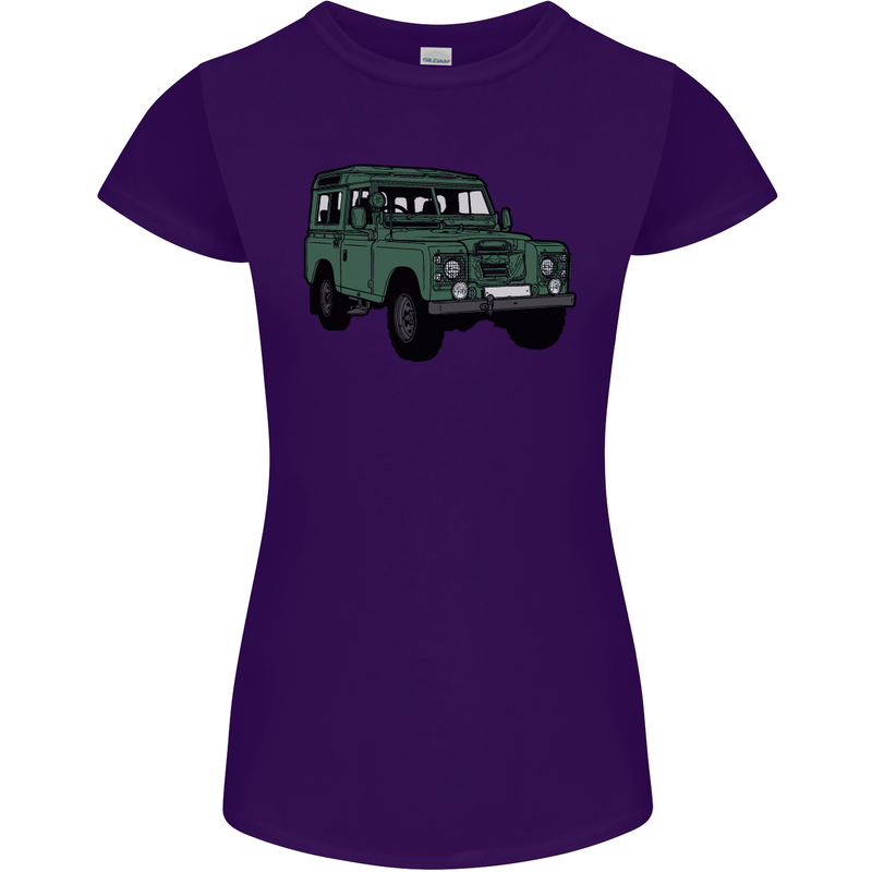 4X4 Off Road Roading 4 Wheel Drive Womens Petite Cut T-Shirt Purple