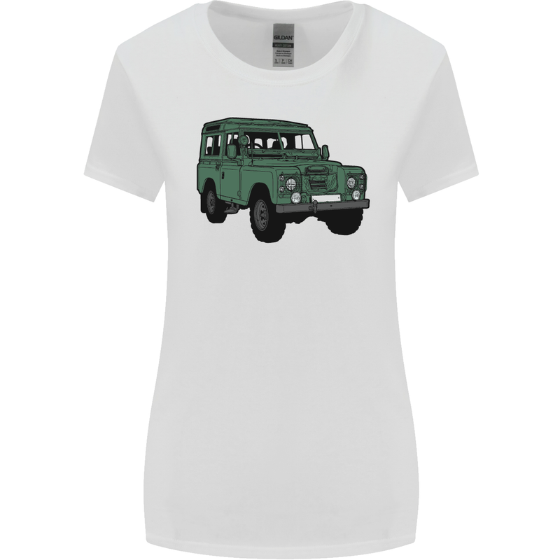 4X4 Off Road Roading 4 Wheel Drive Womens Wider Cut T-Shirt White