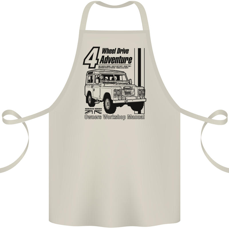 4 Wheel Drive Adventure 4X4 Off Road Cotton Apron 100% Organic Natural