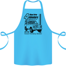 4 Wheel Drive Adventure 4X4 Off Road Cotton Apron 100% Organic Turquoise